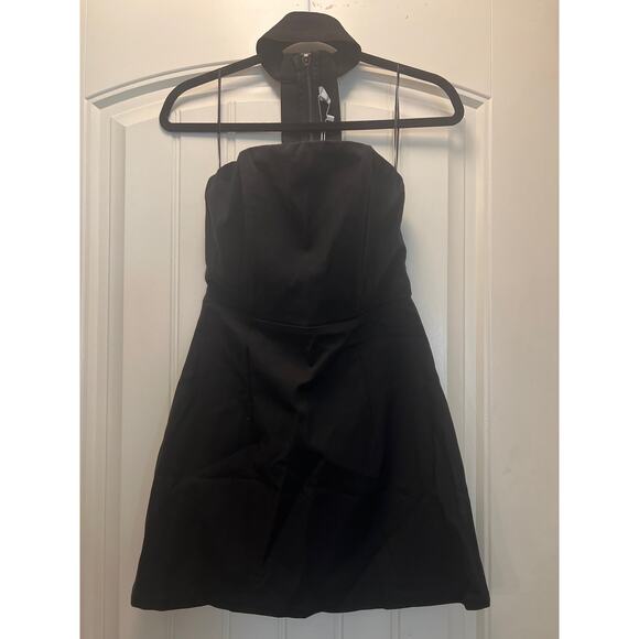 NWT Luvalot Women’s Sleeveless Choker Neck Good Zip Lollipop Dress Size 10 Black - Picture 1 of 4